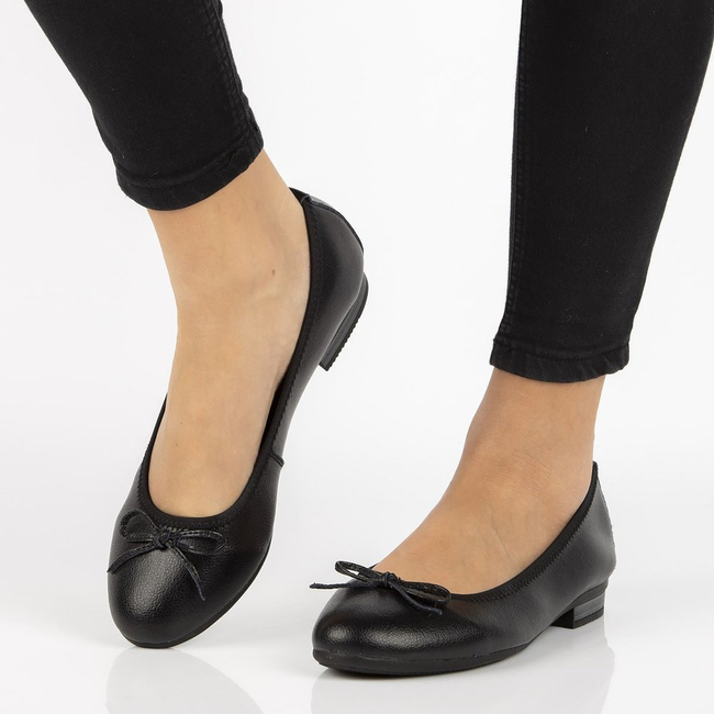 Leather ballerinas Filippo DP631/21 BK black