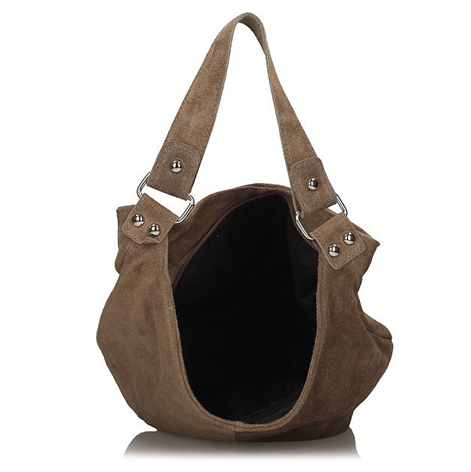 Torebka Toscanio Hobo Zamszowa A284 ciemno beżowa