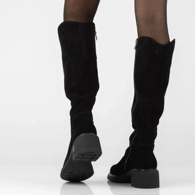 Leather heeled boots Filippo DKZ8215/26 BK black