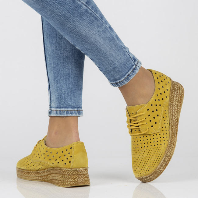 Leather shoes Filippo DP2162/21 YL yellow