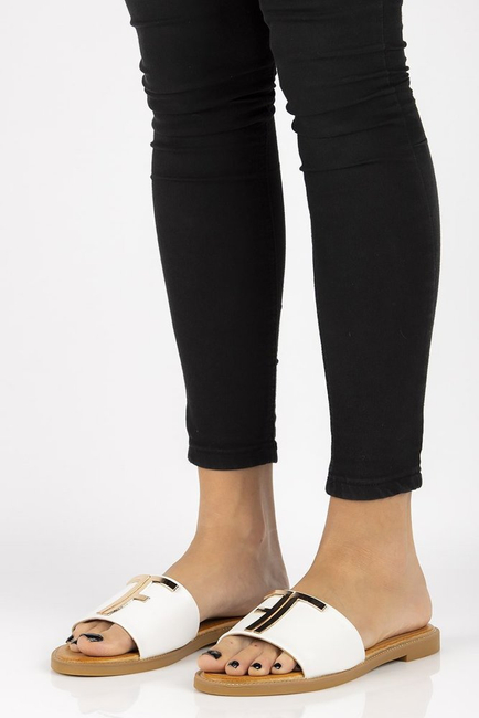 Klapki Filippo DK2103/21 WH białe
