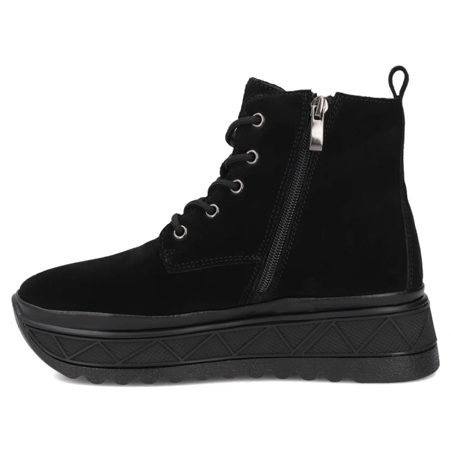Leather platform ankle boots Filippo DBT8078/26 BK black
