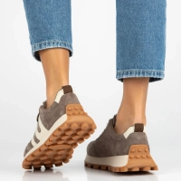 Leather sneakers Filippo DP6743/26 TP Taupe