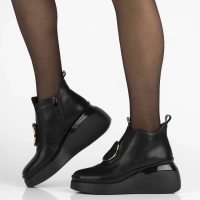 Leather ankle boots Filippo DBT7419/25 BK black