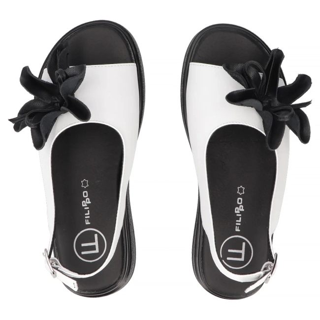 Leather sandals Filippo DS7629/26 WH white