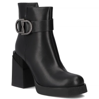 Leather heeled ankle boots Filippo DBT7183/26 BK black