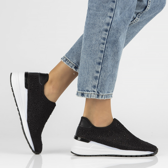 Leather sneakers Filippo DP2001/21 BK black