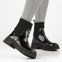 Botki Filippo CHC178 Czarne lakierowane