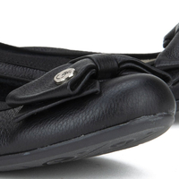 Skórzane baleriny Filippo 477 Czarne Lico