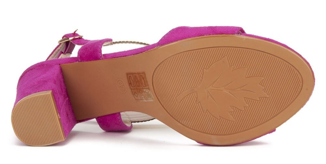 Sandały na obcasie Filippo DS817/20 FH różowe