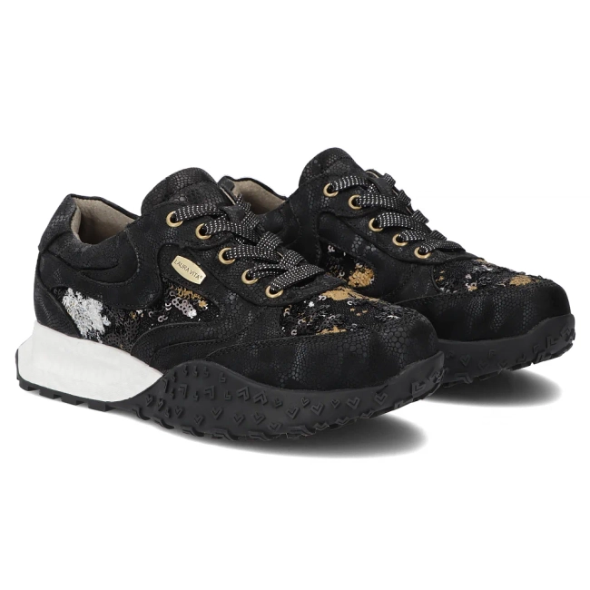 Skórzane sneakersy Laura Vita evitao 02 czarne