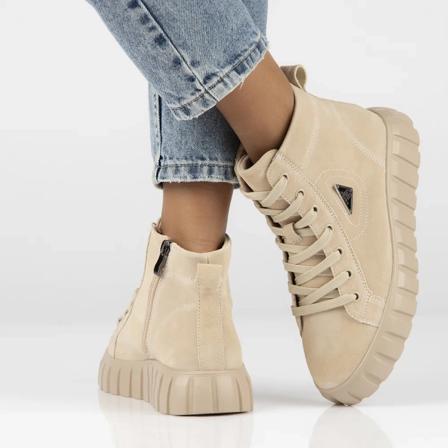 Leather boots Filippo DBT4146/23 BE beige