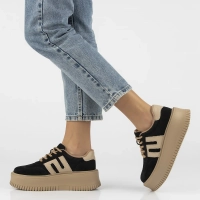 Leather sneakers Filippo DP7111/25 BK black