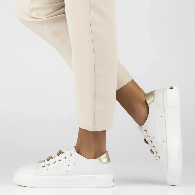 Leather sneakers Filippo DP6854/25 WH white