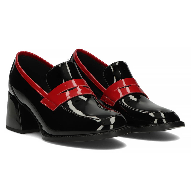 Skórzane półbuty Filippo DP3727/22 BK czarne