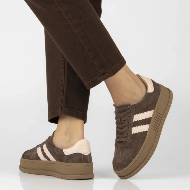 Skórzane sneakersy Filippo DP7995/26 D BR brązowe