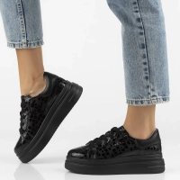 Leather sneakers Filippo DP7118/25 BK black