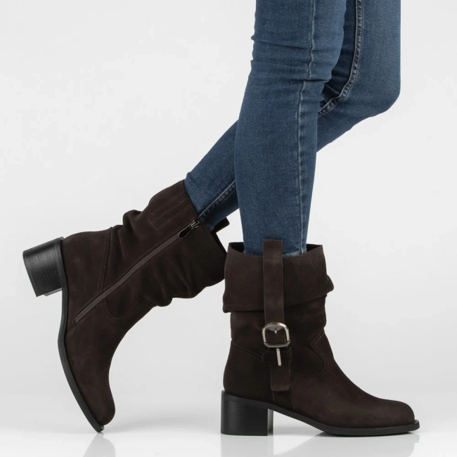Leather heeled ankle boots Filippo DBT8179/26 D BR brown