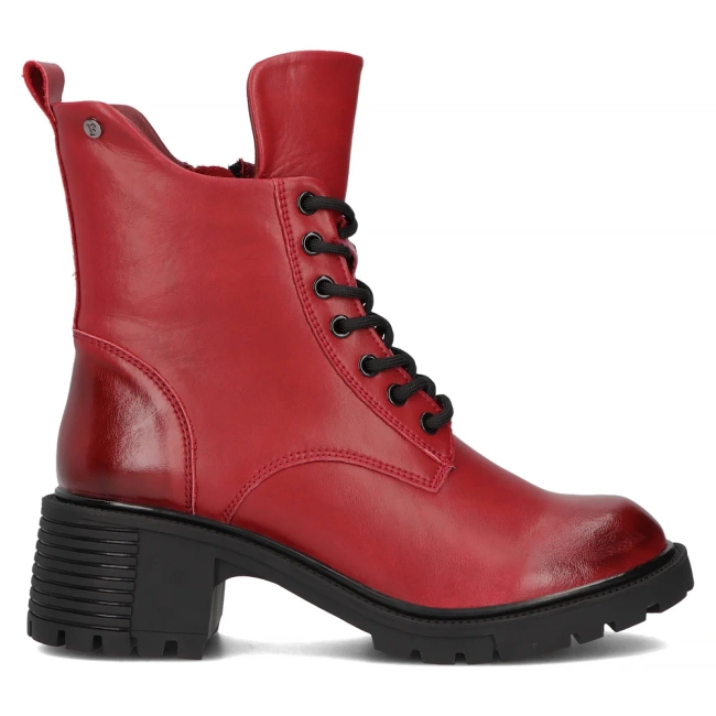 Leather ankle boots Filippo DBT6501/24 RD red