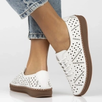 Skórzane półbuty Filippo DP6830/25 WH białe