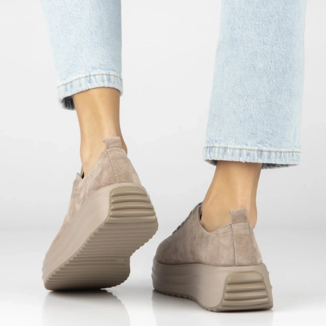 Skórzane sneakersy Filippo DP8339/26 BE beżowe