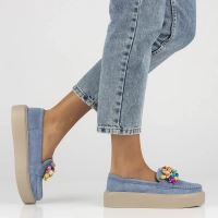 Leather loafers Filippo DP6765/25 BL blue