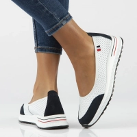 Leather shoes Filippo DP6134/24 WH NV white-navy