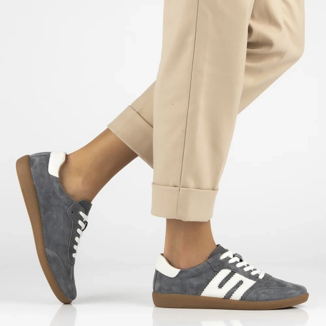 Skórzane sneakersy Filippo DP7492/25 GR szare