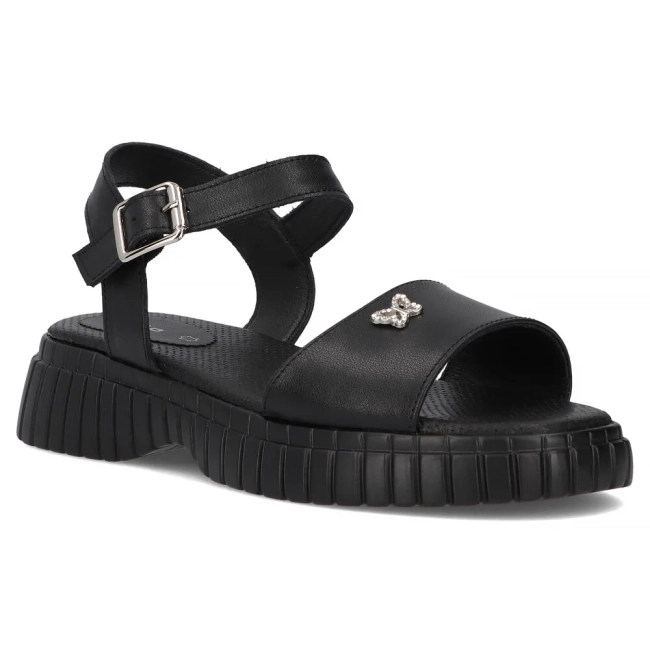 Leather sandals Filippo DS6811/25 BK black