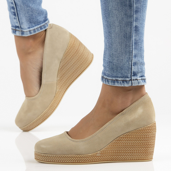 Skórzane półbuty Filippo DP3521/22 BE SU beżowe