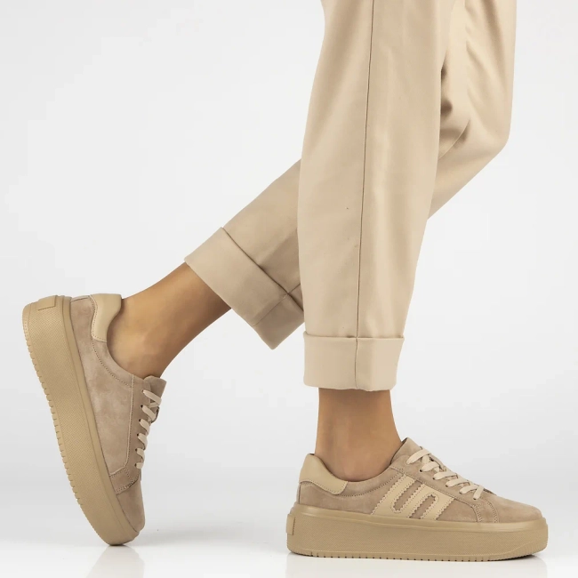 Leather sneakers Filippo DP7173/25 BE beige