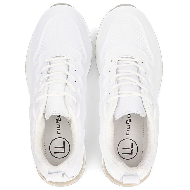 Skórzane sneakersy Filippo DP2017/21 WH białe