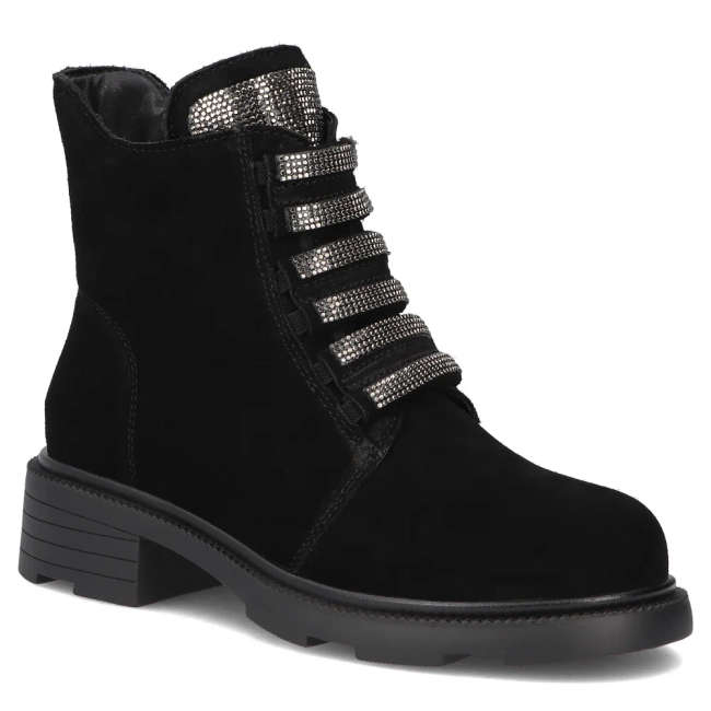 Leather ankle boots Filippo DBT7297/25 BK black