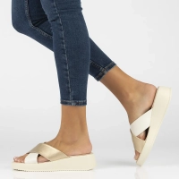 Leather flip-flops Filippo DK6066/24 BE beige