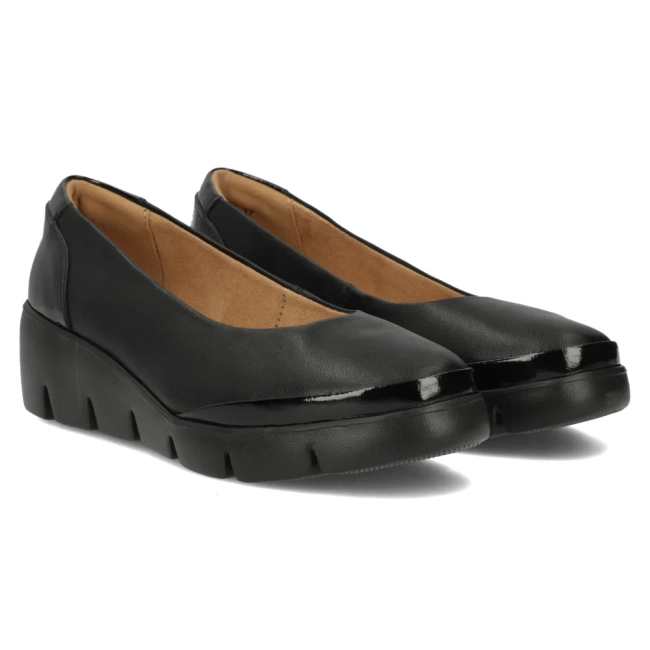 Leather shoes DP6162/24 BK black