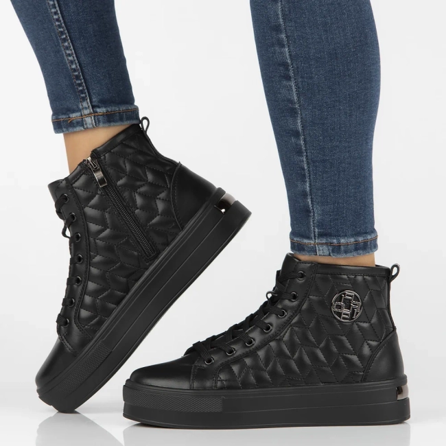 Leather ankle boots DBT6344/24 BK black