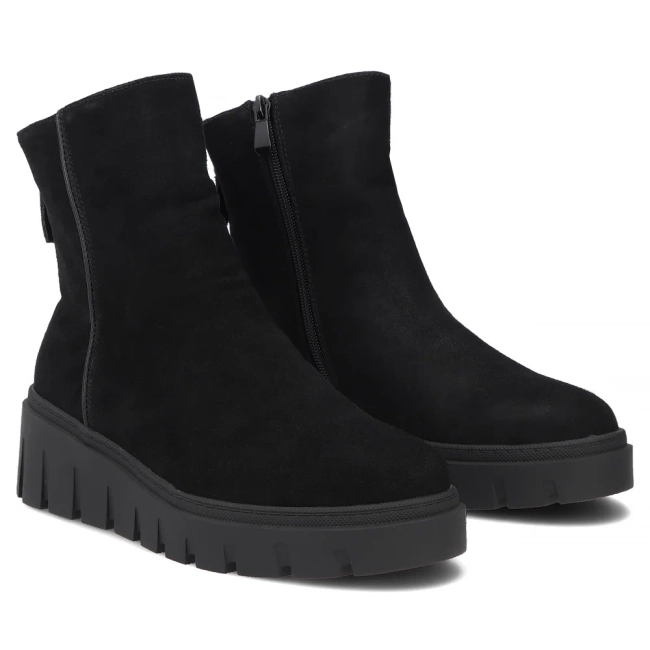 Skórzane botki Filippo DBT8313/26 BK czarne