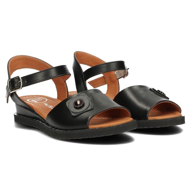 Leather sandals Filippo DS3913/22 BK black