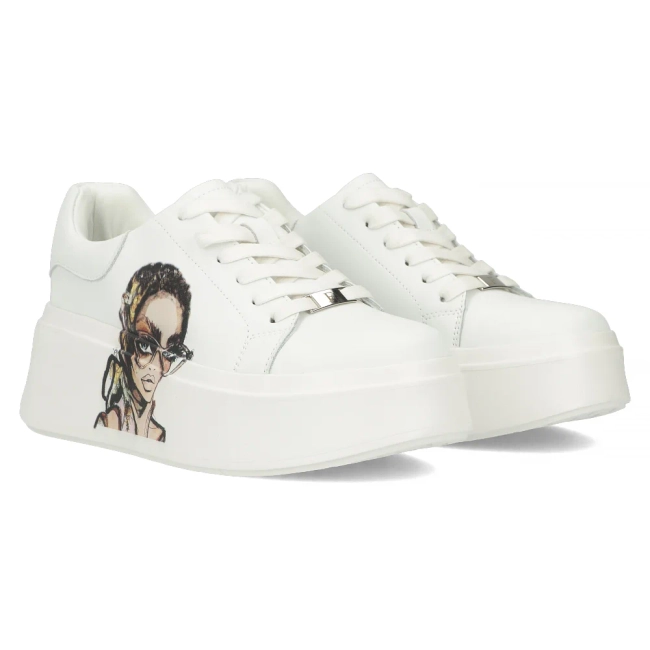 Leather sneakers Filippo DP6207/25 WH white