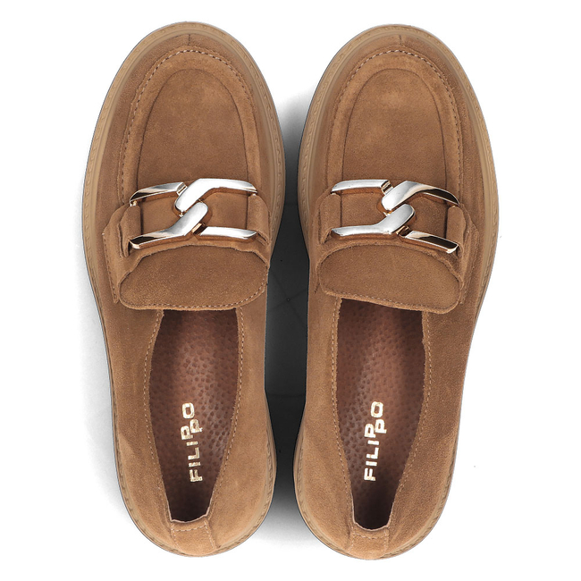 Leather shoes 20086 brown