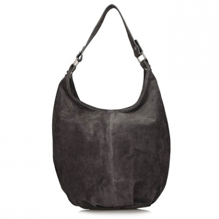Handbag Toscanio Hobo Suede A284 dark gray