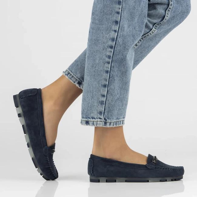 Leather loafers Filippo DP1202/24 NV navy blue