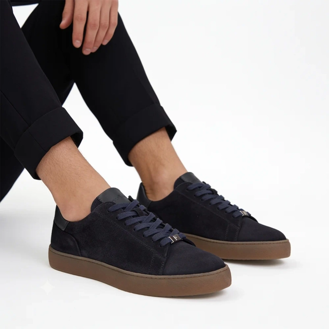 Leather Sneakers Filippo MP8272/26 NV navy blue