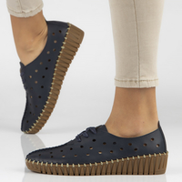 Leather shoes Filippo DP1230/20 NV navy blue