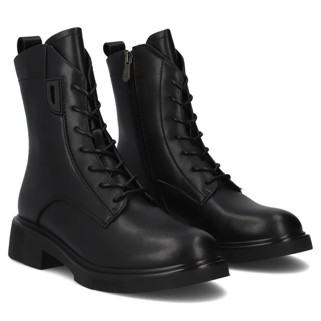 Leather ankle boots Filippo DBT7189/25 BK black