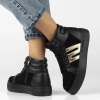 Leather ankle boots Filippo DBT7269/25 BK GO black