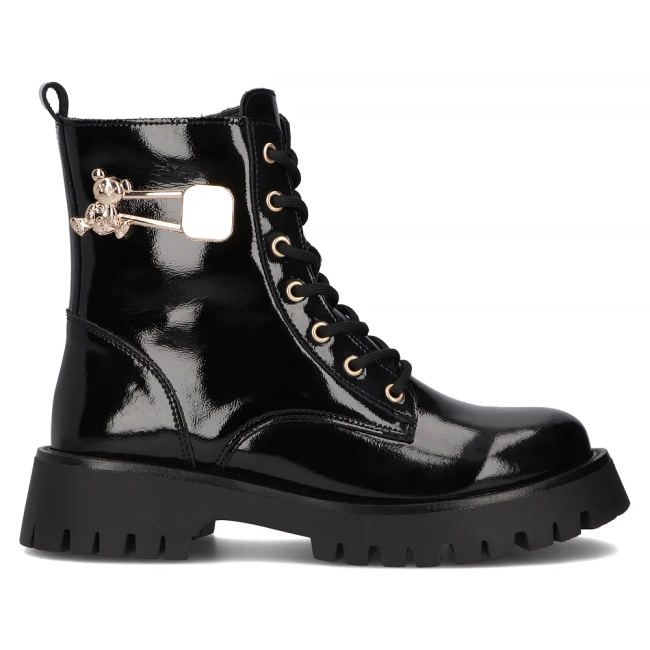 Skórzane botki typu workery Filippo DBT6428/24 BK czarne