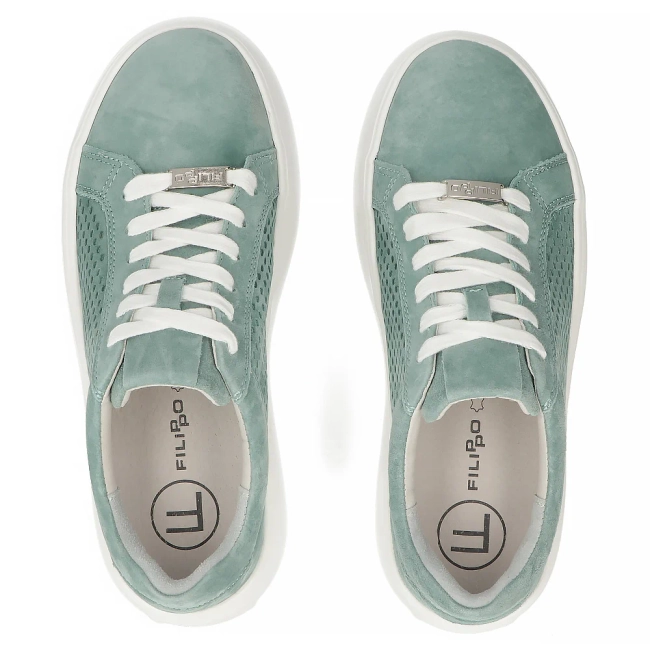 Leather sneakers Filippo DP7520/26 GE green