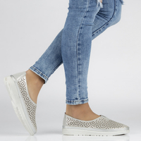 Półbuty Filippo DP1400/20 SI srebrne