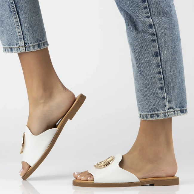 Klapki Filippo DK6925/25 WH białe